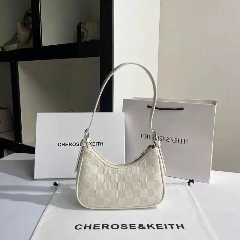 حقيبة نسائية عصرية جديدة على شكل هلال كريمي لعام 2025، حقيبة كتف مستطيلة راقية للخريف والشتاء، حقيبة تحت الإبط #3