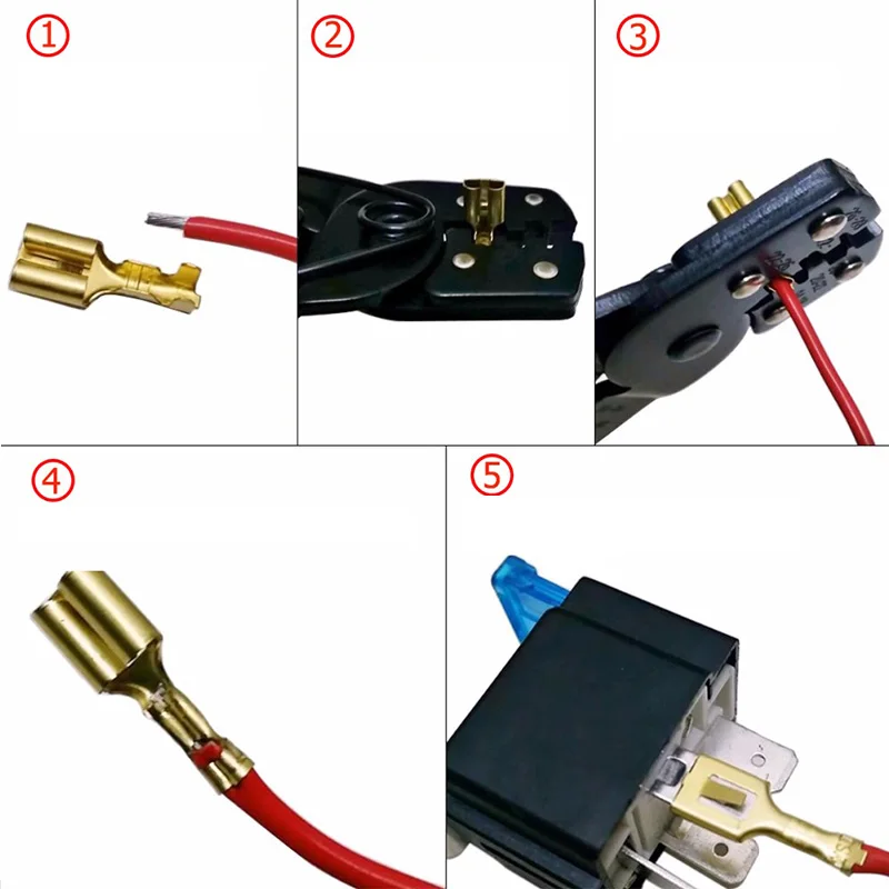 60 Pcs Car Terminal Female Male Connector 2.8/4.8/6.3mm Butt Splice Terminals for Wire 12/18awg Crimp Connector Kit Accessories