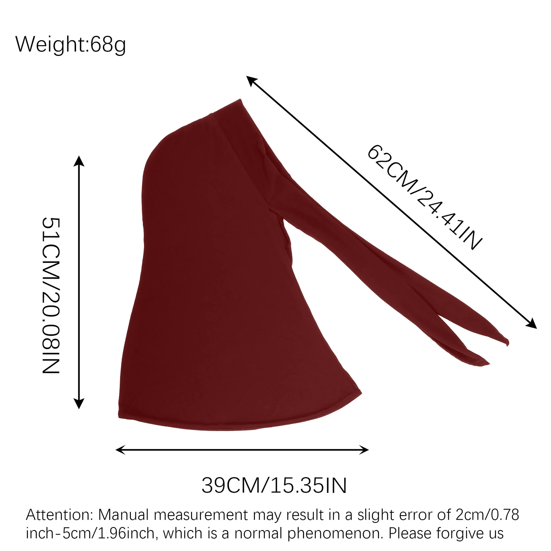 Upgraded Women's High-elastic Bottom Hat, Breathable Neck Protection Headscarf, Solid Color Versatile Strap Cover Scarf