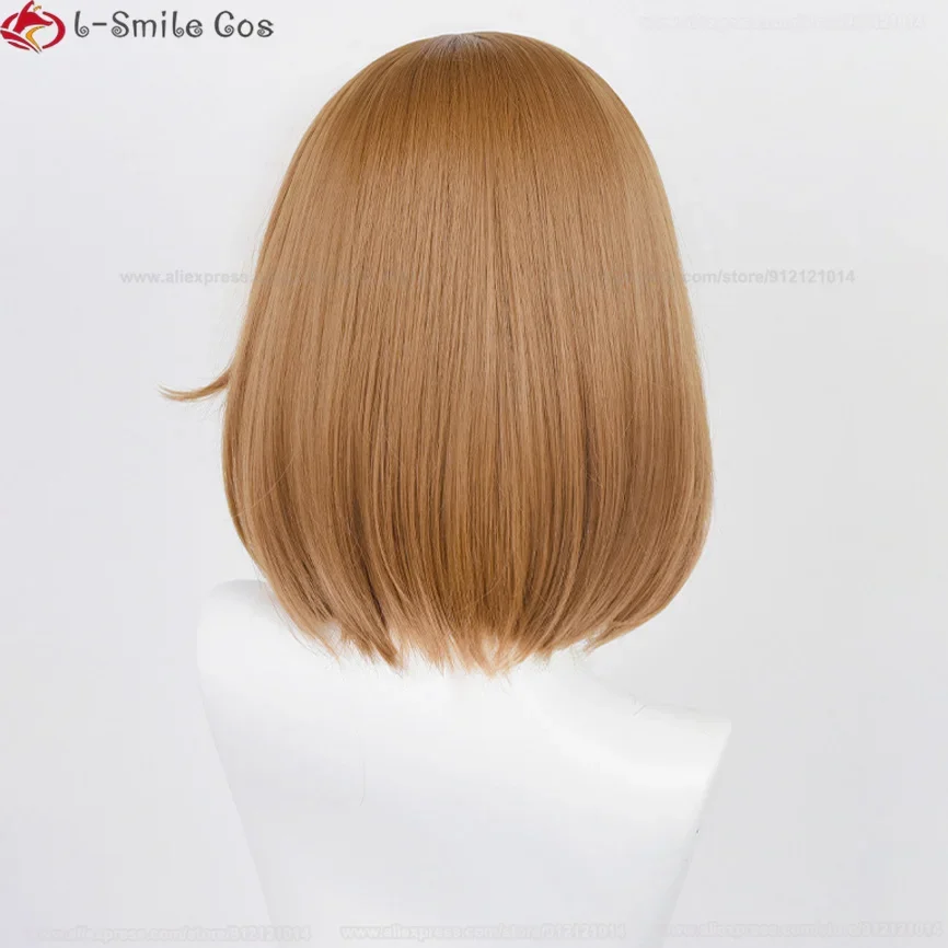 Perruque 코스프레 애니메이션 히라사와 유이, perruques marron, épingles à cheveux, degré de chaleur, perruque de fête, 보닛, 33cm