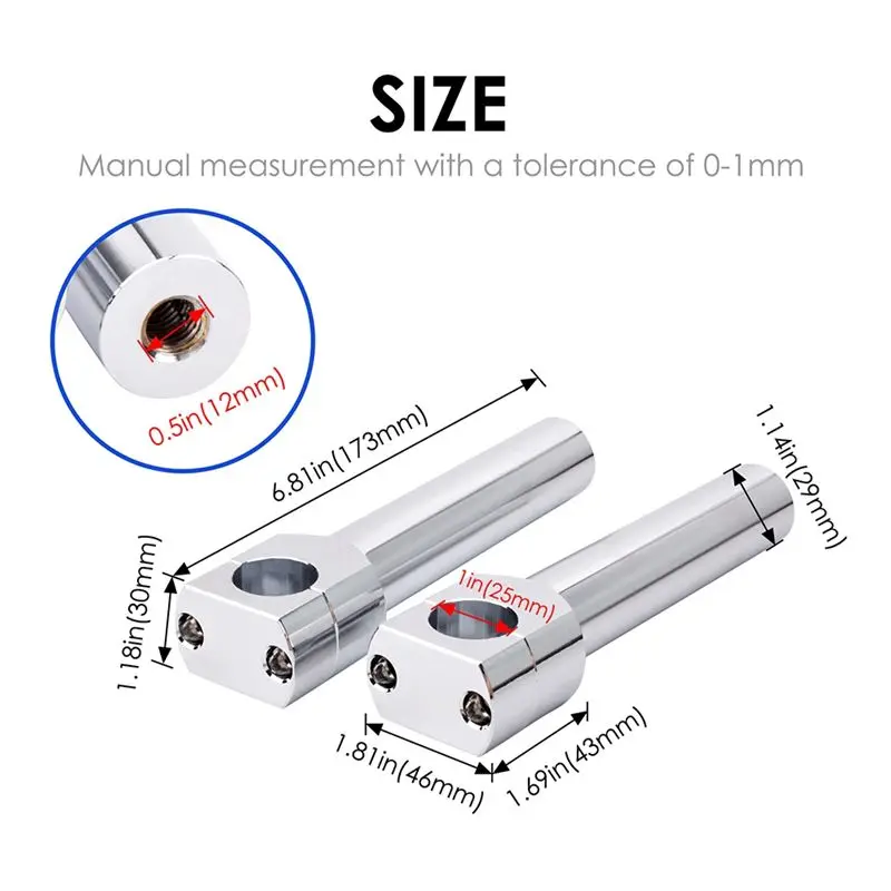 Best-Selling Universal 1Inch 25MM Motorcycle Handlebar Bar Risers Bars Mount Clamp Adaptor For Honda