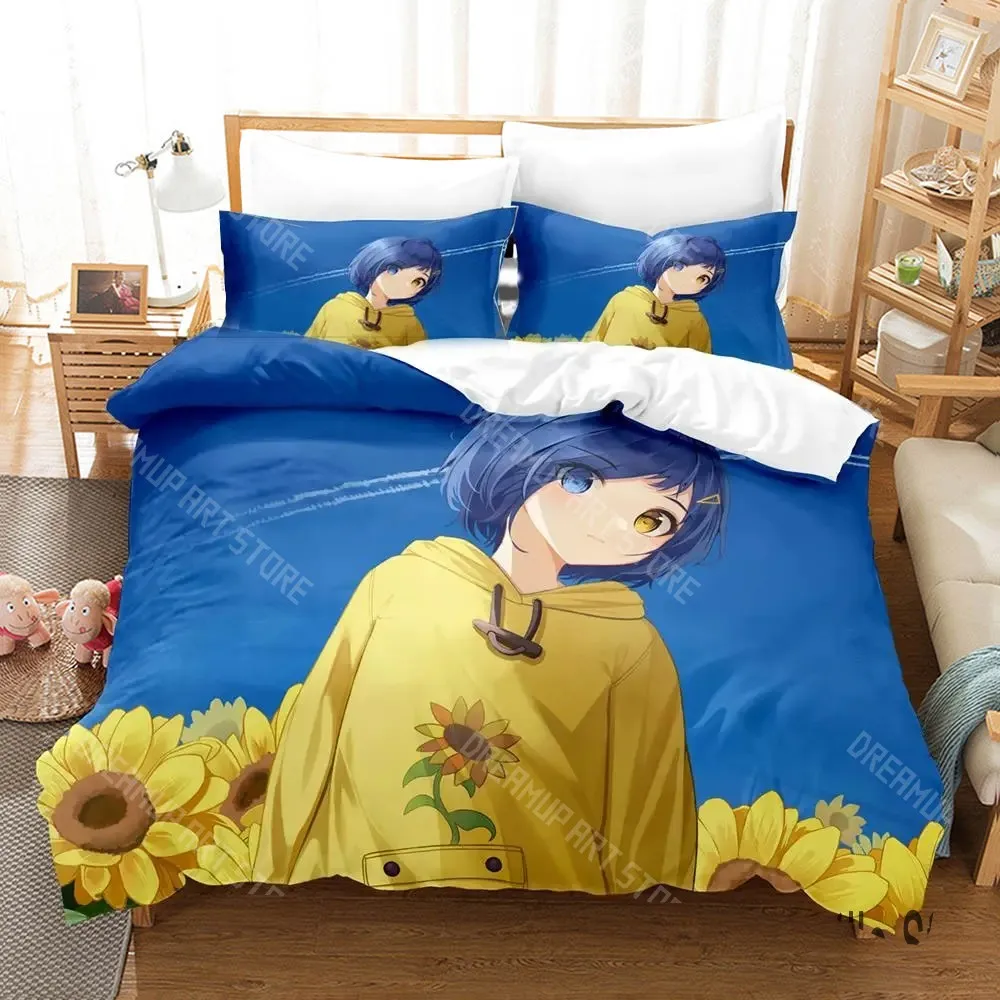 3D Printed Wonder Egg Priority Anime Bedding Set for Boys Girls Duvet Cover Pillowcase Twin Queen King Full Single Double Sizes