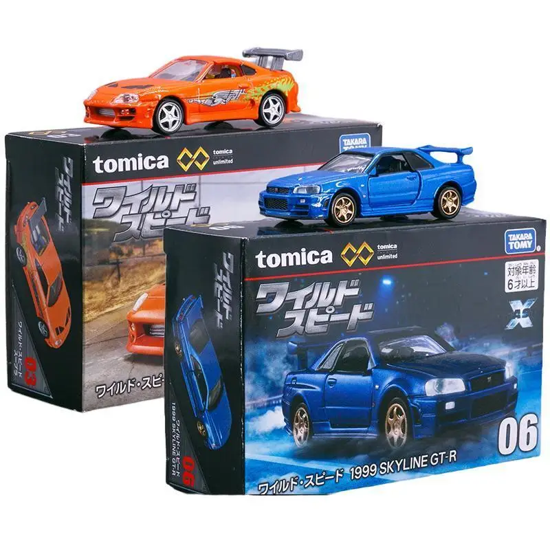 TAKARA TOMY TOMICA 1:64 Fast & Furious Nissan R34 Supra  Back to the future Collection  die-cast alloy car decoration model toys