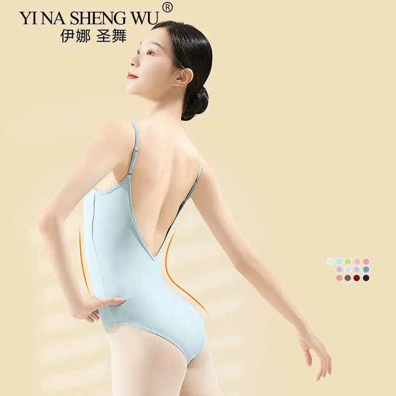 ثياب الباليه للنساء بروتيل الرقص ثياب الأشرطة قابل للتعديل أكمام الرقص الباليه ارتداءها الكبار الجمباز يوتار #3