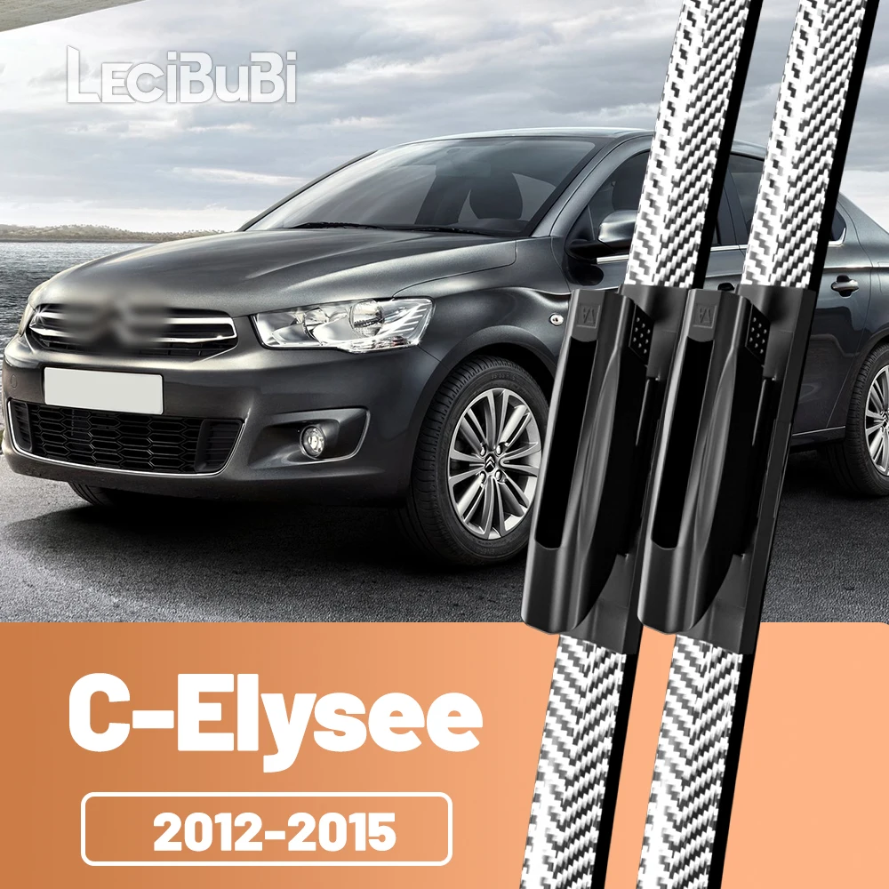 2 stücke Frontscheibe Scheibenwischerblätter Carbon Faser Scheibenwischer Für Citroen C-Elysee 2012-2015 2013 2014