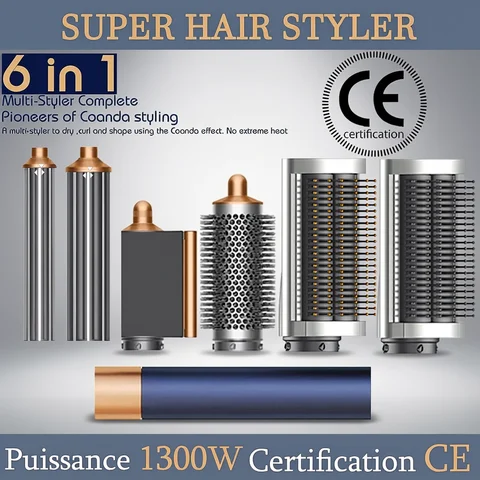 Curling Iron Salon Barrel SenCiciMen X9 Multi Hair Styler Curling Iron Hair Hot Air Brush Curling Barrel Hair Dryer Salon Professional Curly Hair Styler