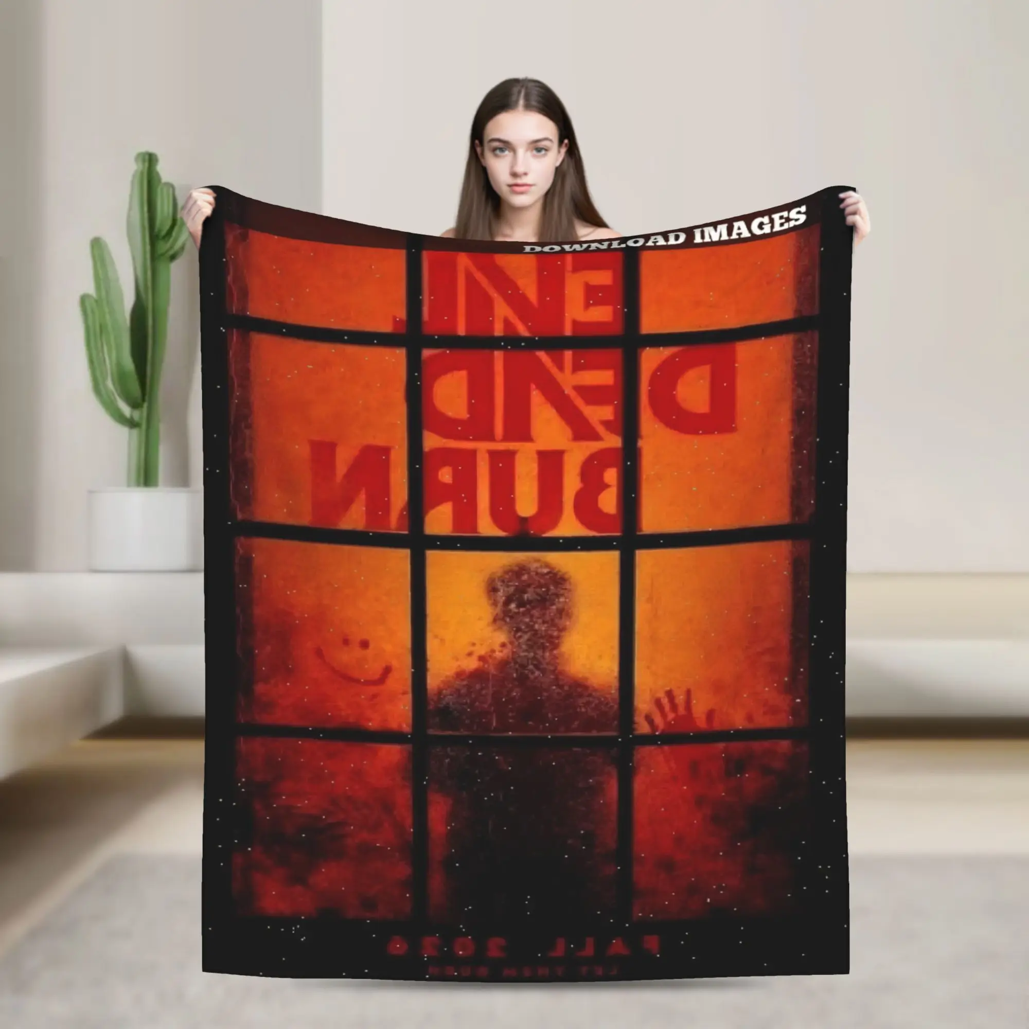 Evil Dead Burn Printed Blanket For Men Women Cozy Soft  Throw Blankets for Couch 50x60 Inches Multi-size