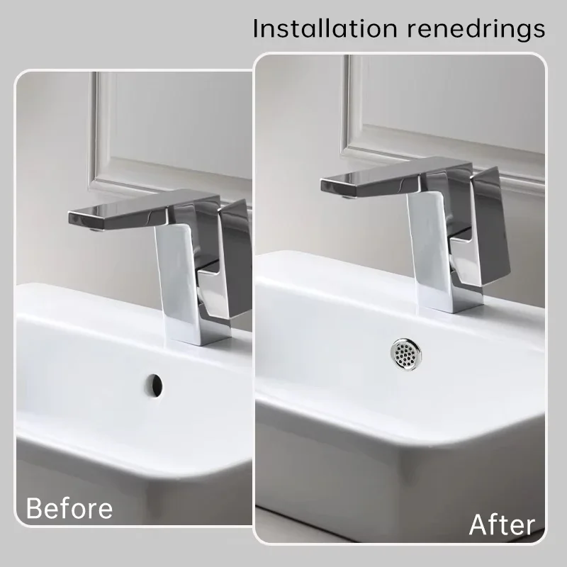 4Pcs Kitchen Bathroom Basin Circular Overflow Drain Cover Decoration Bathtub Sink Hole Overflow Hollow Washbasin Overflow