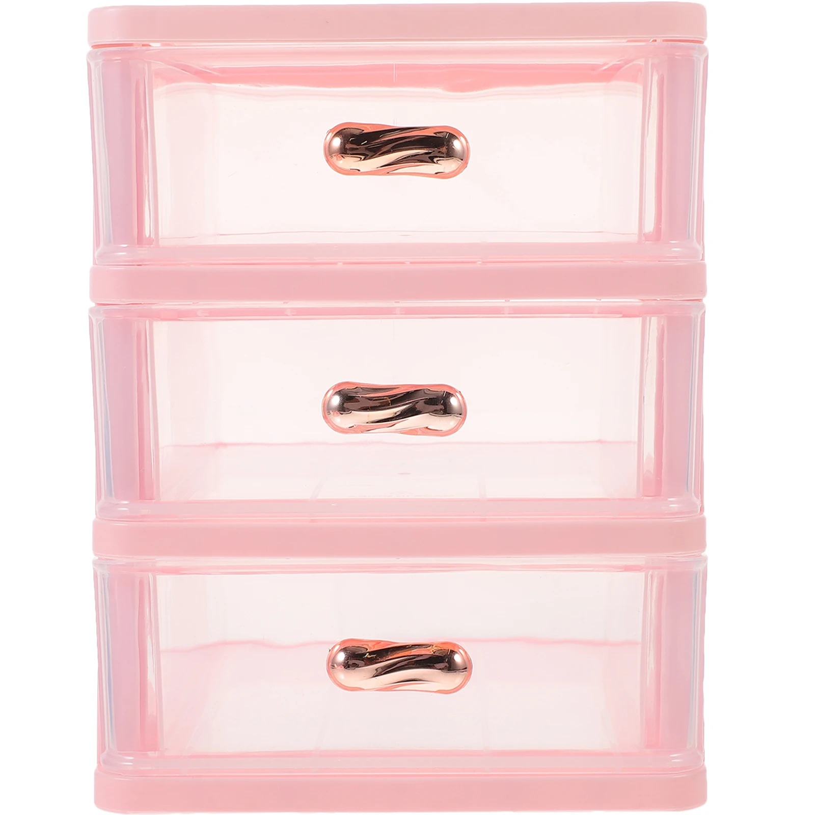

Pink 3 Desk Drawer Storage Box for Office Supplies ganizer Document File Holder Desktop Storage Drawers Small Decorative