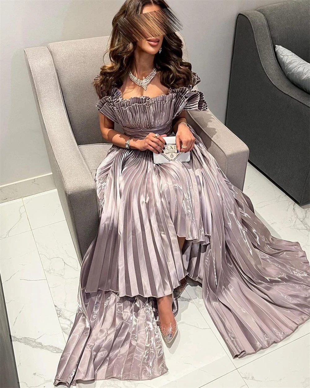 CustomizedHigh Quality Exquisite Off-the-shoulder A-line Draped S Formal Occasion Gown cocktail dresses for women