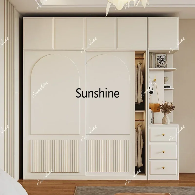 Hanger Luxury Storage Closet Women Nordic Essentials Sliding Door Cabinets Wardrobe Organizer White Armario De RopaX