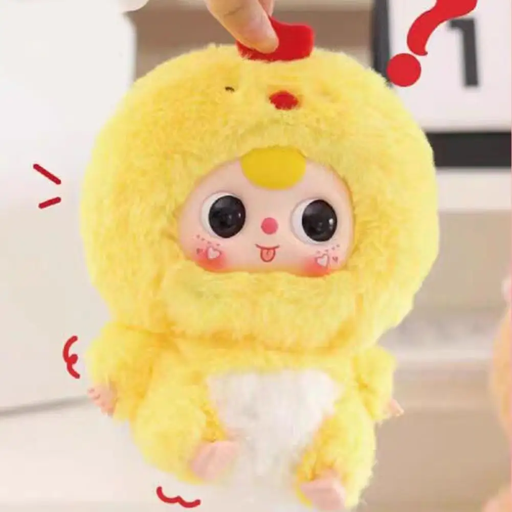 1Pcs Plush Doll Blind Box Baby Three Chinese New Year Animal Vinyl Doll Kawaii Room Collection Decoration Doll Surprise Gifts