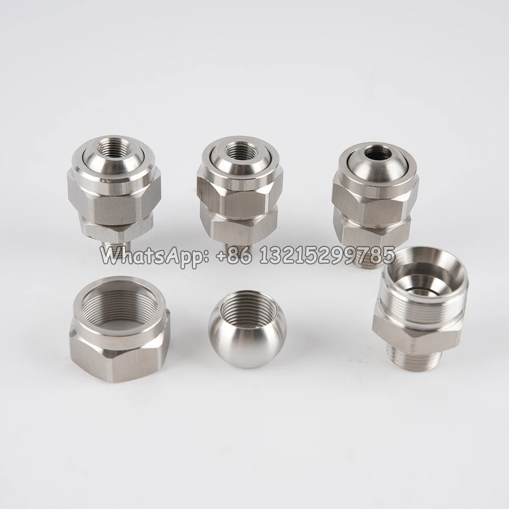 304 stainless steel 155 adjustable ball joint universal quick adapter rotary fan-shaped cone nozzle nozzle1/4