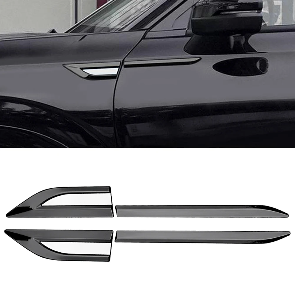 

Car Stainless Steel SUV Body Front Door Side Fender Trim Emblem Sticker Cover Accessories Badge Strip Stripe Decal Decor