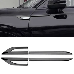 Car Stainless Steel SUV Body Front Door Side Fender Trim Emblem Sticker Cover Accessories Badge Strip Stripe Decal Decor