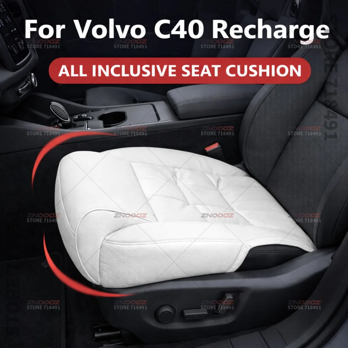 

Car Seat Leg Support Extension Seat Cover Memory Foam Extender Cushion Interior Accessories For Volvo C40 Recharge