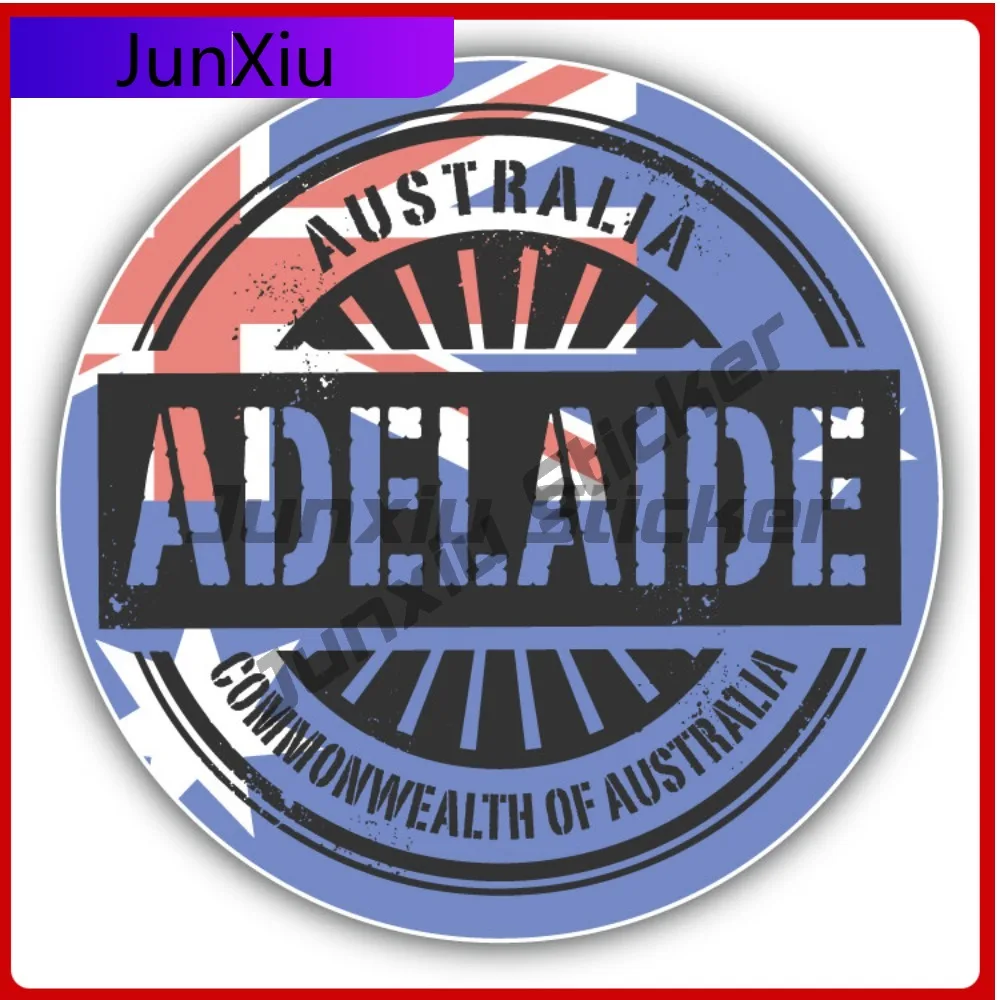 

Adelaide Australia Flag Grunge Stamp Car Decal Bumper Stickers - ''Sizes" Cute Style Bumper Use For D Car Accessories Anti Sc