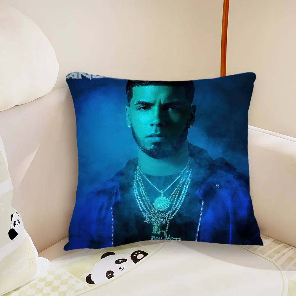 Rapper A-Anuel AA Real Hasta la Muerte 2 Pillow Case Living Room Sofa Cushion Cover Suitable For Home Bedroom Room Decoration