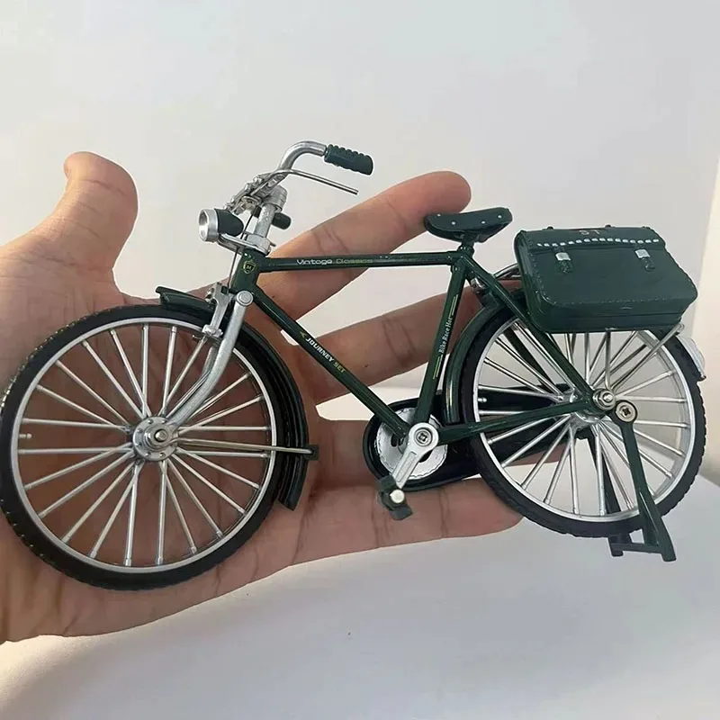 

1:10 Model Mini Retro Alloy Bicycle Diecast Mountain Metal Bike With Inflation Pump Simulation Collection Gifts Toys for boys