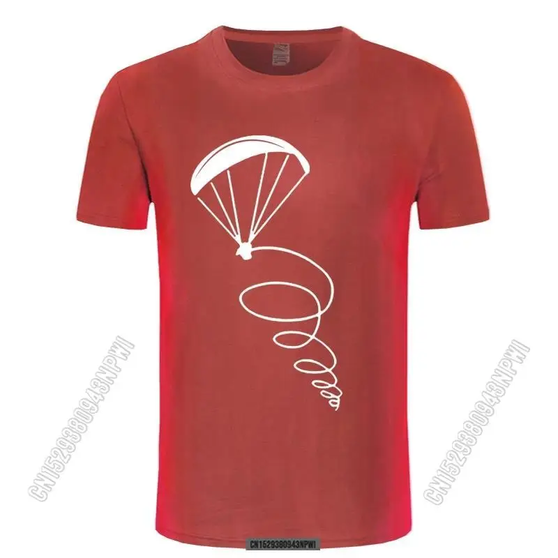 2022 New Fashion Male T-Shirt Parachute Jumping Paragliding Pilot Design Printed T Shirt Men Cotton Stylish Chic Tees Top