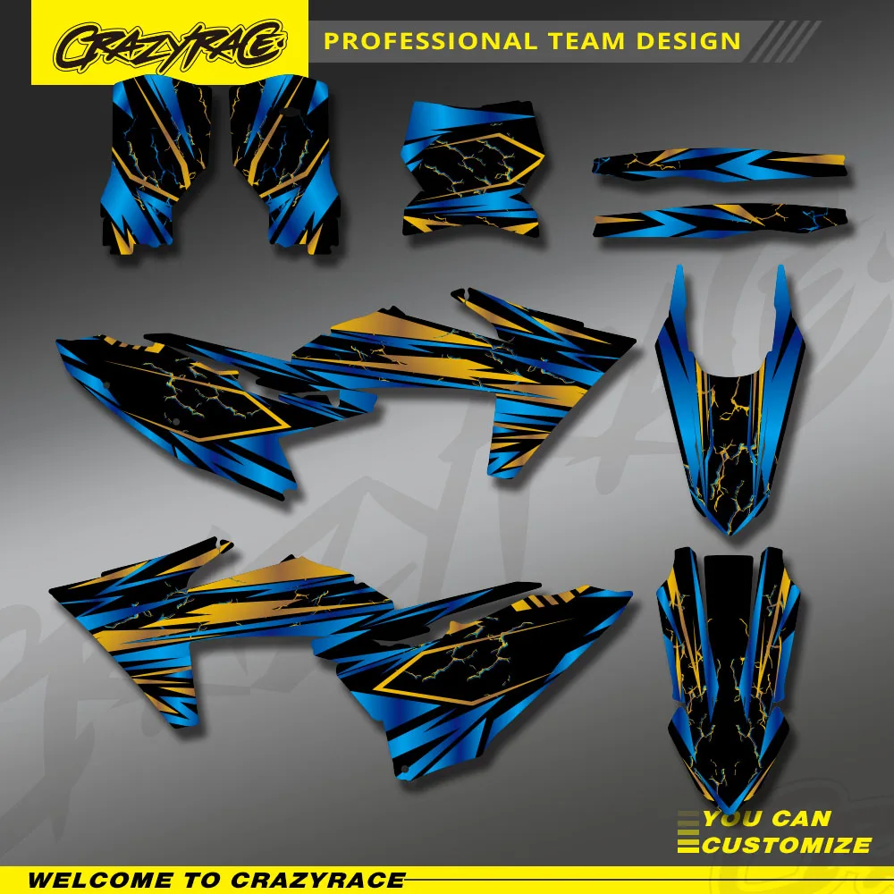 

Motorcycle Background Graphics Decal Stickers Kits For KTM EXC EXCF 2024 2025 2026 SX SXF 2023 2024 2025 Custom Number