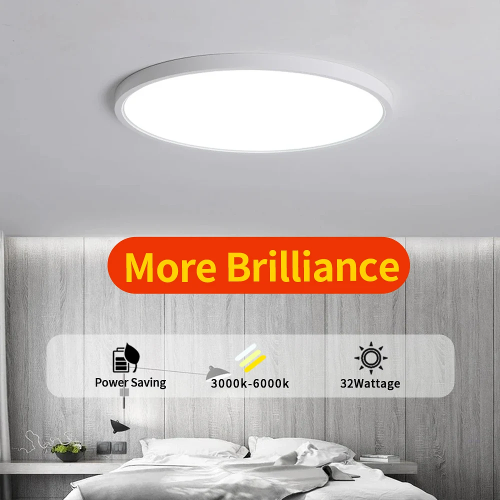 

Ceiling liaght LED Circular Round Panel Light Surface Mounted led lamp 24W 32W Ultra-thin for Kitchen Bedroom Dimmable Led light