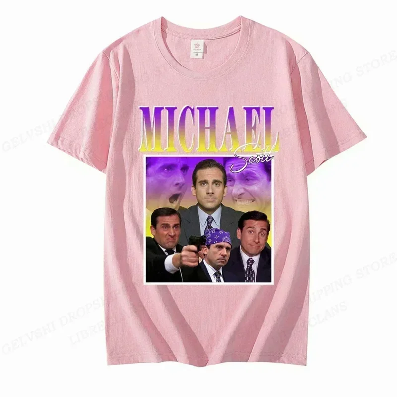 Michael Scott Homage The Office T Shirt Men Fashion T-shirts shirt Hip Hop Tops Tees Women Tshirt Y2k Clothes Boy Tees