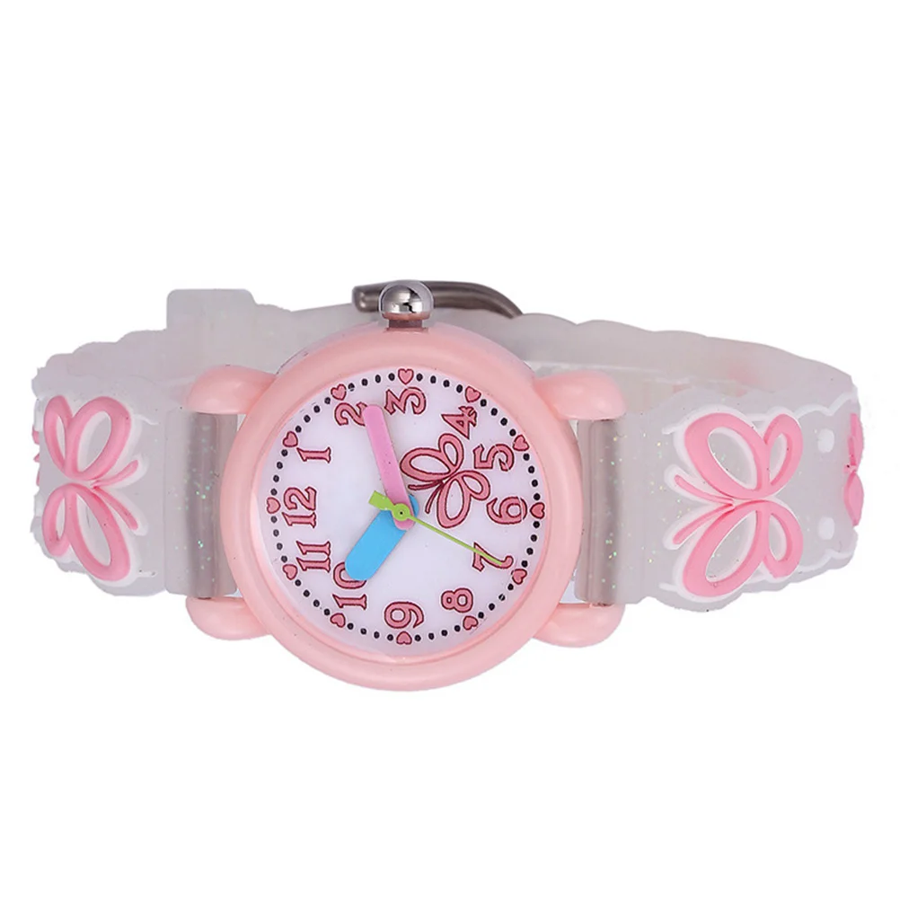 Cartoon Waterproof Watch 3D Design Large Round Window Easy Reading Comfortable Adjustable for White