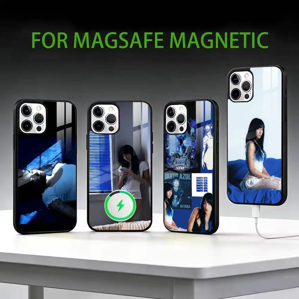 

Чехол C-Cuarto A-AitanaS Azul для iPhone 17, 16, 15, 14, 13, 12, 11 Plus, Pro Max, магнитный, для беспроводной зарядки Magsafe