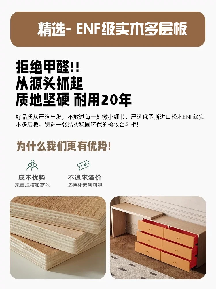 خزانة تخزين بجانب السرير لطاولة مكياج قابلة للسحب بزاوية غرفة النوم الرجعية #3