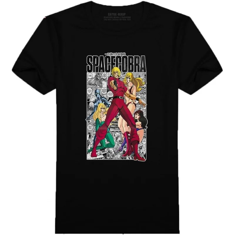 

0405 The Space Adventure Cobra gift t shirt The Space Pirate Psychogun Kobura Anime Graphic tee Y2K clothes All size Tops S-6XL