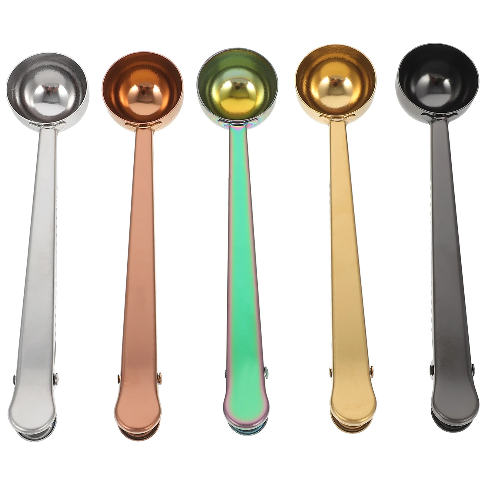 

5Pcs Coffee Scoop Clip Stainless Steel Long H Spoon Measuring Kitchen Tool Coffee Beans Powder Sugar Tea