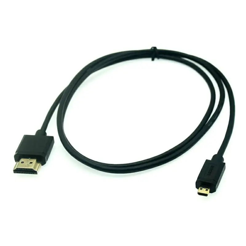 OD 3.0mm Super miękki mikro i Mini HDMI-kompatybilny z męskim cienkim przewodem kompatybilnym z HDMI 2k 4k Hd @ 60hz lekki przenośny0.3m1m