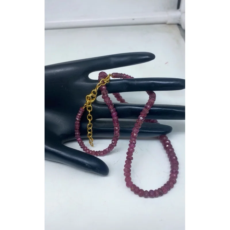 

Ожерелье из натурального рубина, 20 дюймов, 5 мм, круглые граненые бусины из драгоценных камней, ювелирные изделия