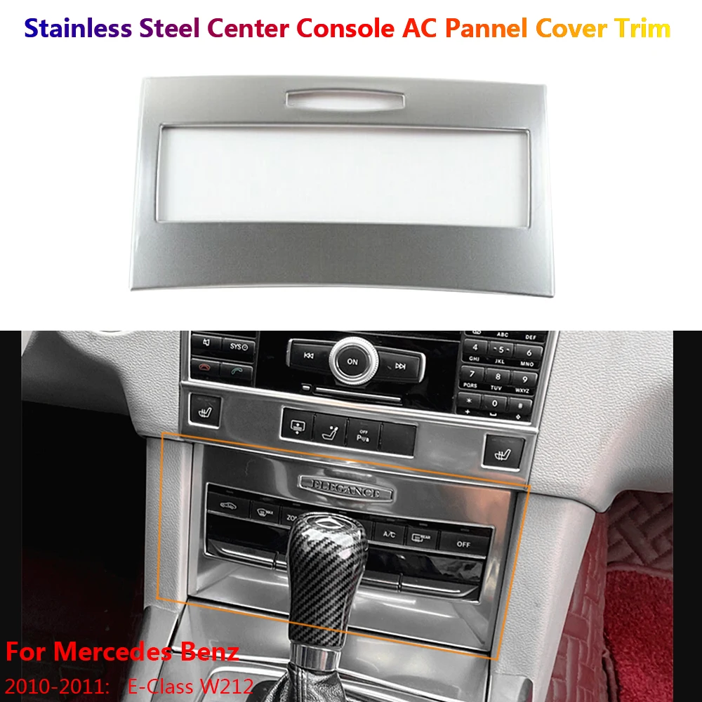 Stainless Steel Car Interior Center Console Air AC Vent Outlet Cover Trim For Mercedes Benz E W212 Auto Accessories Para Voiture