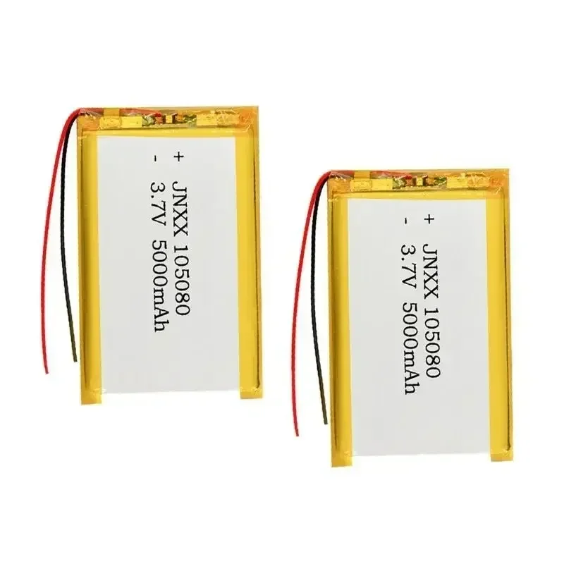 105080 18.5Wh lithium polymer lithium battery 3.7V 5000mAh JST 2Pin suitable for driving recorder GPS PAD tablet PC LED light