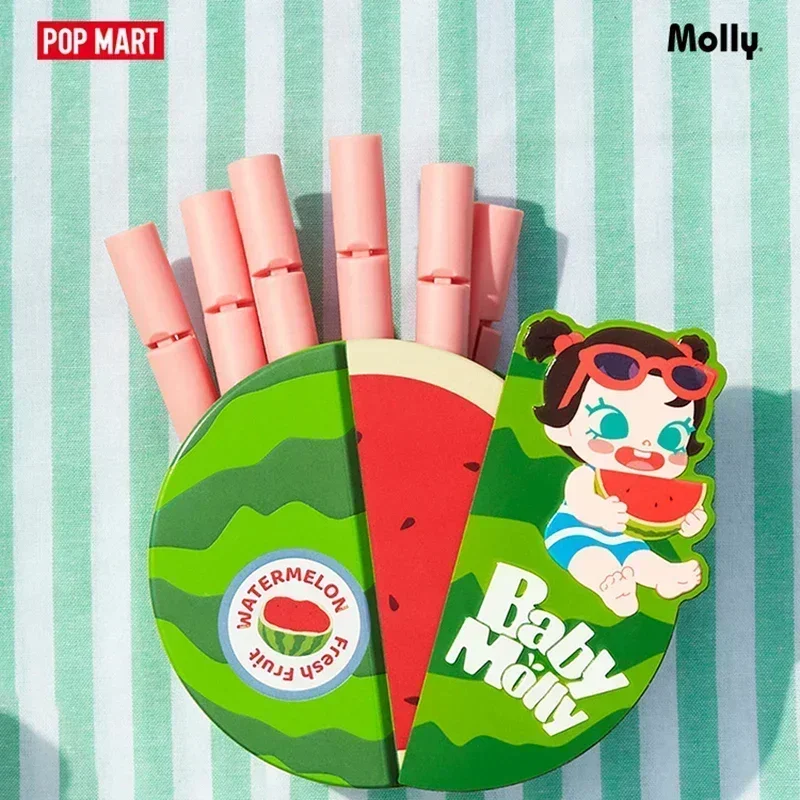 POPMART Baby Molly Fruit-Colored Magnetic Sealing Clip Storage Box Set Cute Anime Figure Toy Doll Series Blind Box