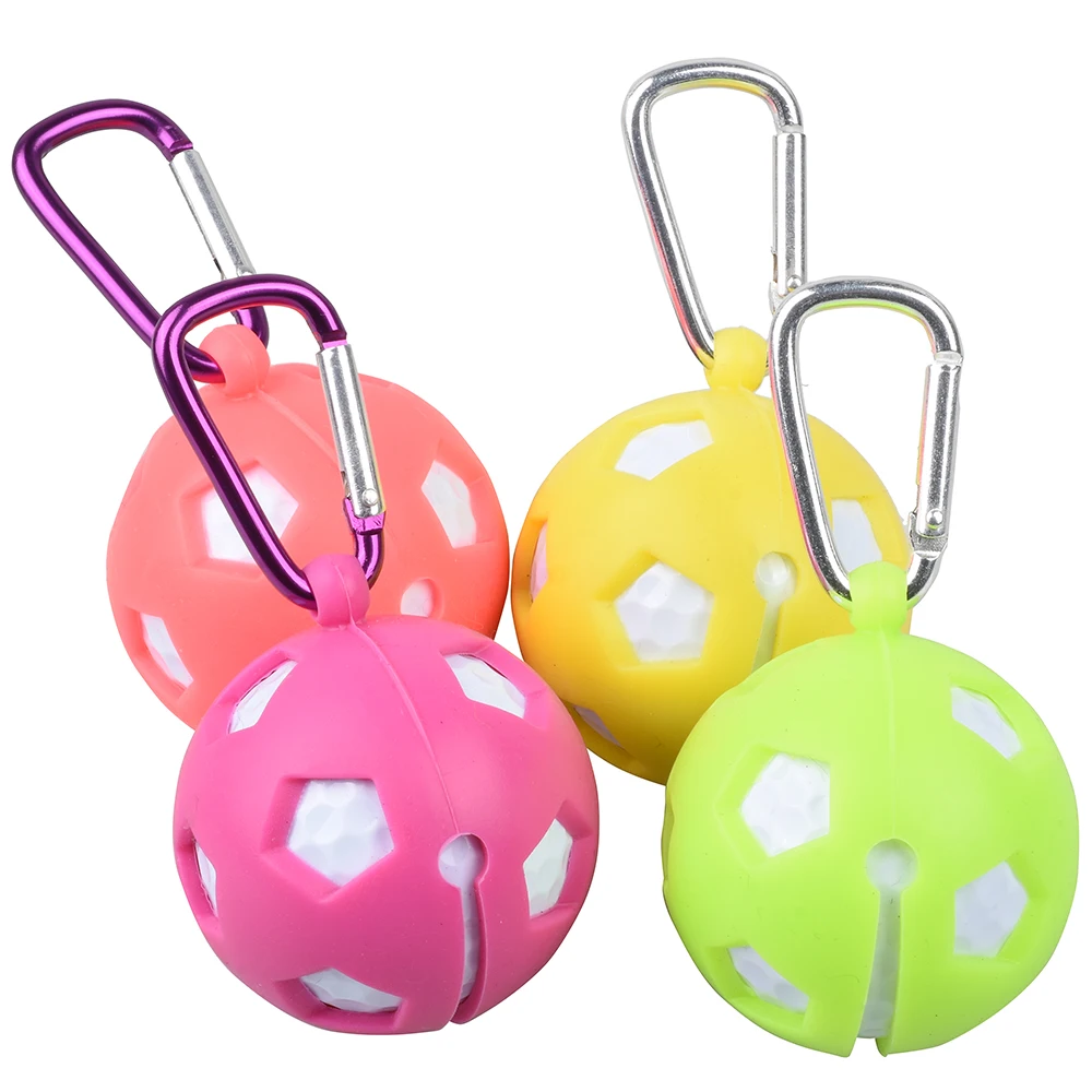 Mini bolsa de Golf portátil de goma, soporte de 2 bolas, Mini bolsa de cintura, paquete de herramientas deportivas, funda de silicona, cubierta