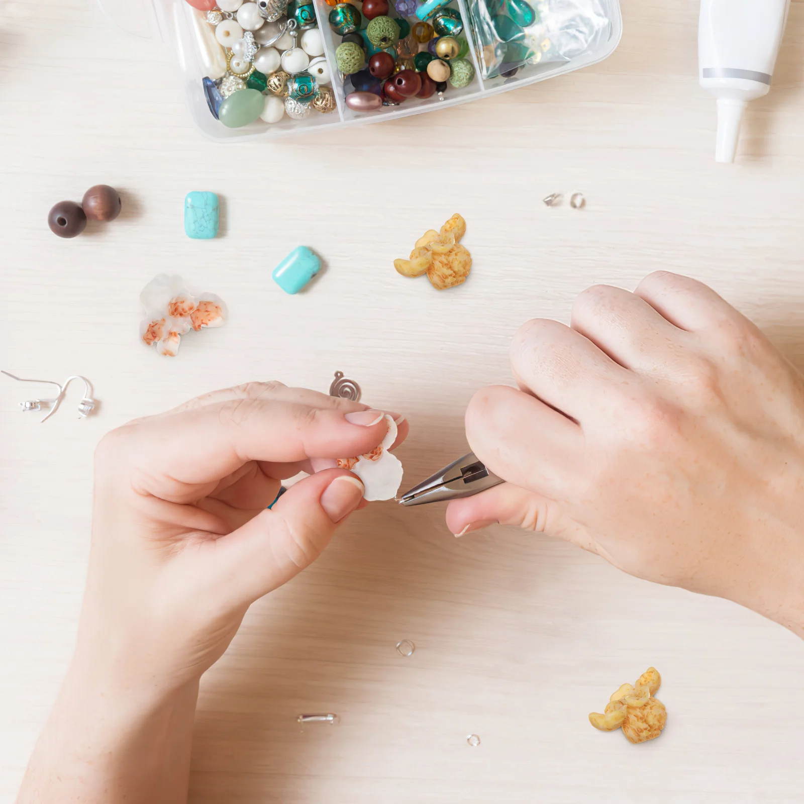 

20Pcs Artificial Resin Popcorn Decorations Lifelike DIY Earring Ornaments Photography Props Party Desktop Decor