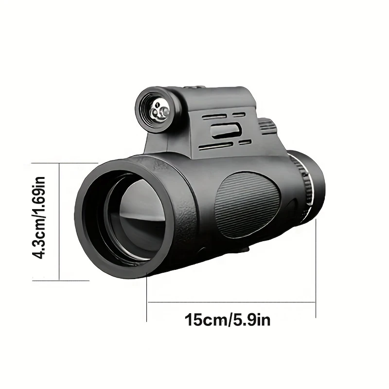 12X50 Telescope Outdoor Night Illuminated Monocular Handheld Telescope Ipx4 Waterproof For Hunting Hiking And Birdwatch Outdoor