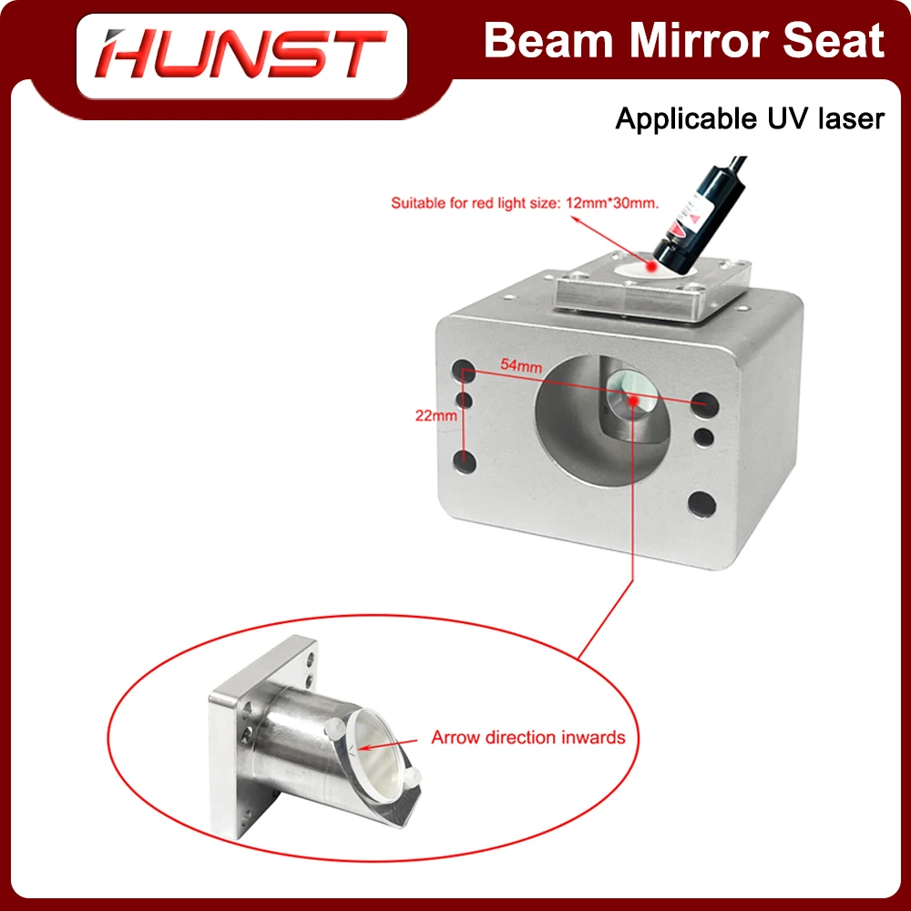 Imagem -05 - Hunst Beam Combiner Kit Indicador de Luz Vermelha Espelho para Marcação a Laser uv