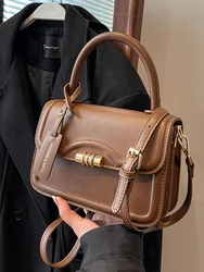 High Quality Retro Handbags Women Fashion Square Flap Bag Single-Shoulder Bag Chic Design Elegant Lady Commuter Crossbody Bags