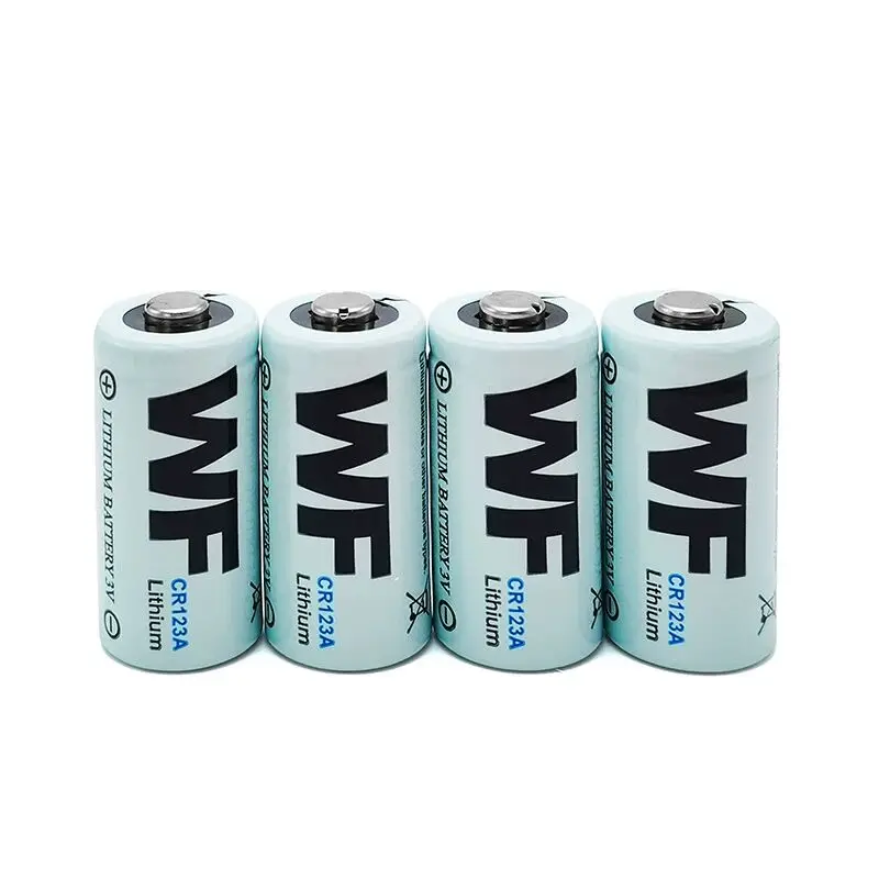 WF CR123A CR123 CR 123 123A 16340 1300mAh 3V Lithium Battery Disposable Lithium-Ion Battery for the Red LED of Flashlight