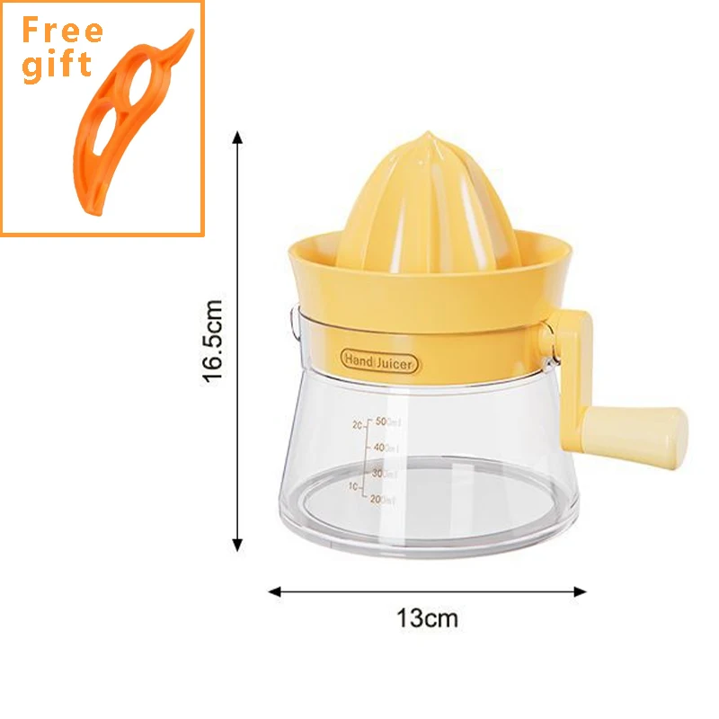 عصارة يدوية لعصارة الجريب فروت الليمون اليدوية بالبرتقال مع صندوق تخزين 500 مل أداة صنع عصير الفاكهة البلاستيكية للطعام #2