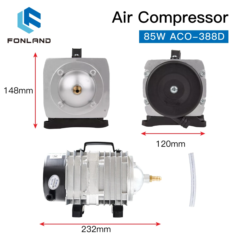 مضخة هواء مغناطيسية كهربائية لضاغط الهواء ACO-388D بقدرة 85 وات لآلة قطع النقش بالليزر CO2