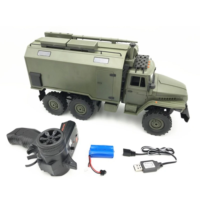 B36 Ural 1/16 2.4G 6WD RC Truck Car Rock Crawler Command Communication Vehicle RTR Toy Auto Trucks Boy Toys