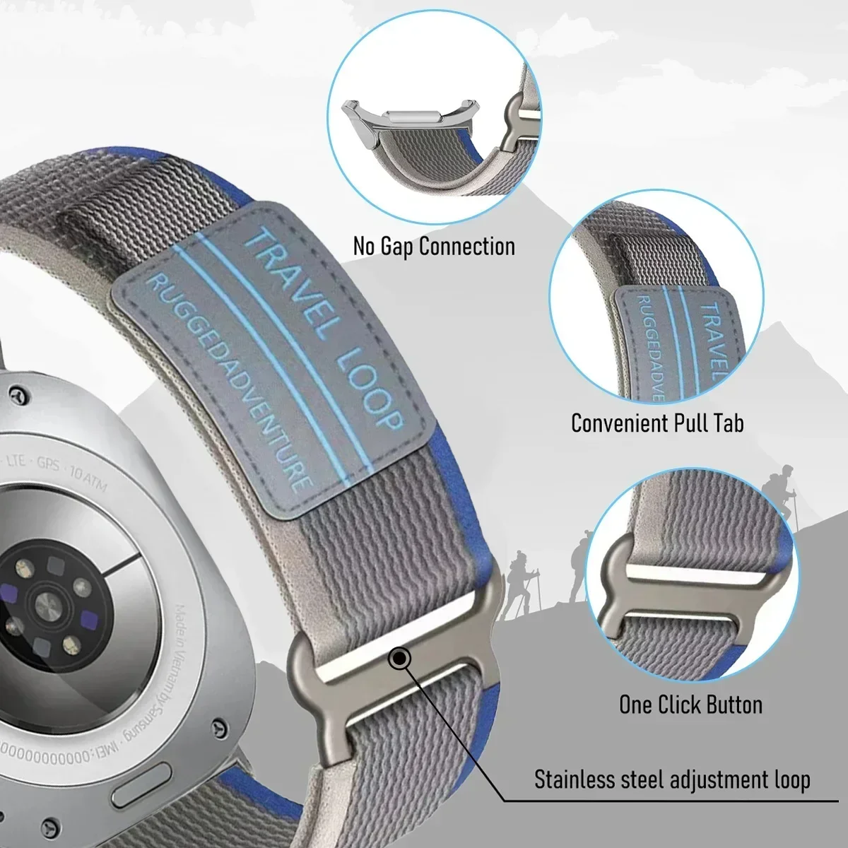 Trail Loop For Samsung Galaxy Watch 7 Ultra Strap 47mm accessories Sport Nylon bracelet Samsung Galaxy watch Ultra band 47 mm