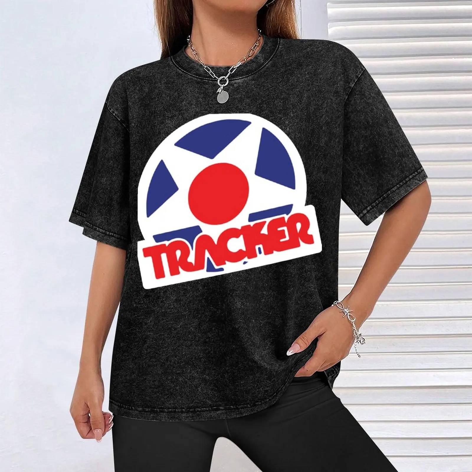 تي شيرت بشعار عتيق من Tracker Trucks، قمصان ملابس رجالي برسومات هيب هوب #4