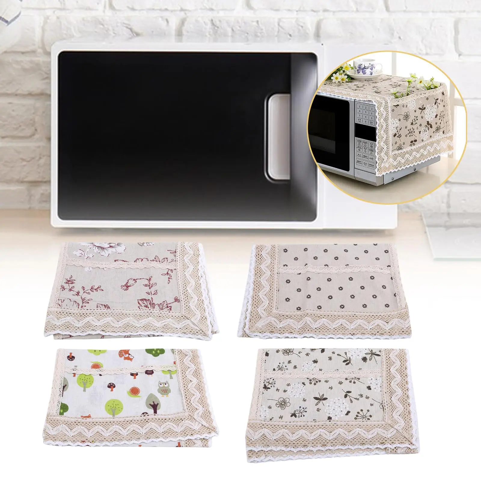 

Пылезащитный чехол для микроволновой печи, противоскользящая защита для кухонной техники с боковым карманом, термостойкая защита от брызг для еды