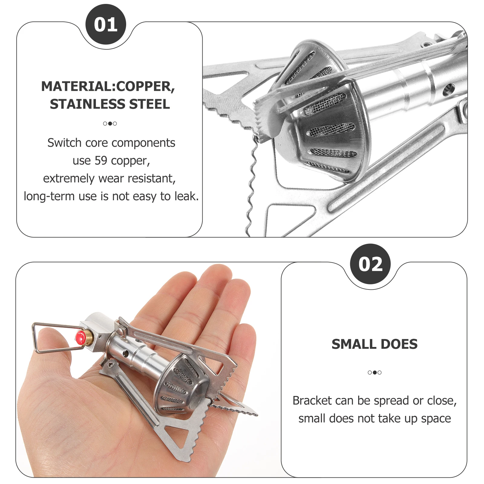 

Portable Camping Gas Stove Propane Outdoor Cooking Stoves Cookware Folding Cooker One-piece